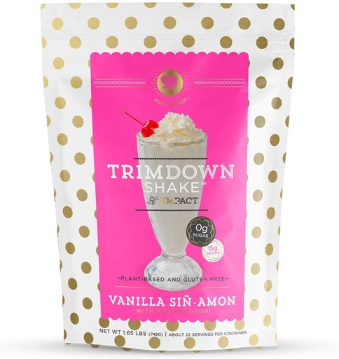 [BRSWYYLYCEIGGDT2] Impact Trimdown Shake - Vanilla Skořice - Vegan Protein Powder, Nulový cukr, Keto Friendly, Gluten Free, Non Dairy, Soy Free, Lactosa Free, Non-GMO 1.65 Pound