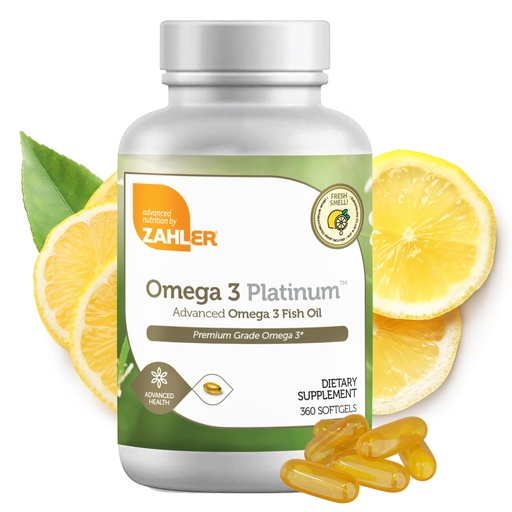 [BRSWIEYNOYMRSAI7] Zahler Omega 3 Fish Oil - Omega 3 Supplements with Fatty Acids, 600 mg EPA and 400 mg DHA - Supplements Derived from Kosher Tuna - Supports Brain & Heart Health (360 Softgels)
