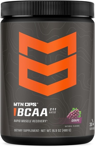 [BRSRAFL2CF4AKCT6] MTN OPS BCAA Powder 2: 1: 1 Amino acids Supplement Powder for Rapid Muscle Recovery & Javítás Zero Sugar & Gluten Free - 30- Servings, Grape