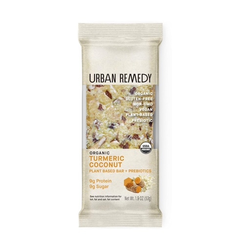 [BRSW2236AEIRO33X] Urban Remedy Organic Golden Turmeric Plant Protein Bar + Prebiotics, 1.9 Oz