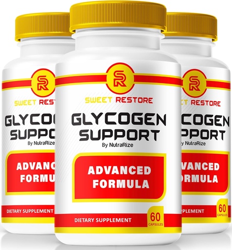 [BRSRAFLYDMGWYFIV] NutraRize (Pack of 3 Sweet Restore Glycogen Support, Joint Support, Official Glycogen Support Capsules, Joint Support Formula Blood Vessel Cleaner Reviews (180 Capsules)
