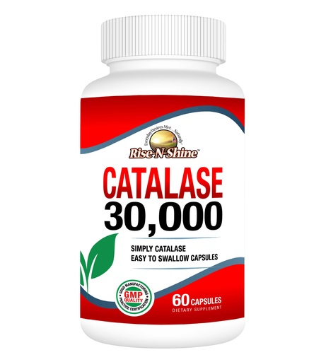 [BRSRO2Q7DIPRYCLA] Rise-N-Shine Catalase Supplement 30,000 - Powerful Antioxidant Enzyme for Hair Health Support- Hair Supplements for Strong Hair - 60 Capsules (30-Day Supply)
