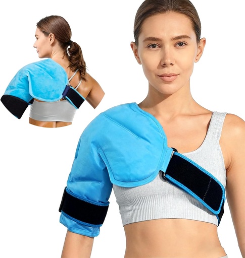 [BRSRMCAQBANRAAL7] كتفك حزمة ثلجية مطاطية كبف ملتوية، مسامير مستعملة من طراز Arm Gel Pack Hot Cold Compress Pain Relief for Injuries, Recovery After Surgery, Tendonitis, shoulder Wrap for left Right shoulder