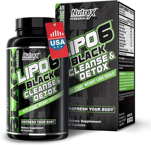 [BRSW2GACDF6RAA3L] Nutrex Research Lipo-6 Cleanse & Detox for Weight Loss & Digestive Health | 7 Day Fast-Acting Natural Colon Cleanser and Detox for Women & Men | Reduce Bloating, Boost Energy, Ease Digestion