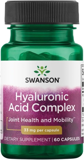 [BRSWIFI2CN4QG3LY] Swanson Hyal-Joint Hyaluronic Acid Complex 33 Milligrams 60 Capsules