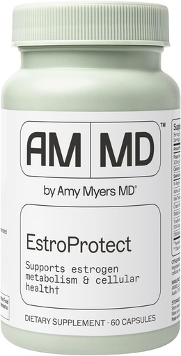 [BRSW2AI6DEAQGA3V] Amy Myers MD EstroProtect Supplement - Supports Estrogen Balance & Hormone Health - DIM, Calcium-D-Glucarate, Broccoli Seed Extract - 60 Capsules
