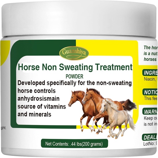 [BRSRMEIQOABAYGQ6] Horse Non Sweating Treatment, Promoting Healthy Temperature Regulation for Stop Sweat, AC, Old, Mare, Gelding, Anhidrosis, One Hot Summer Day Use