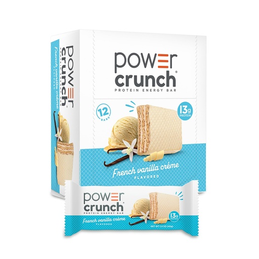 [BRSWKFQQAUPQE2DC] Power Crunch Protein Energy Bar, Vanilla Cream 16.9oz, Count Carton