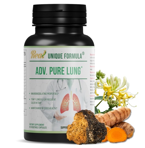 [BRSROGAFOYFWMGTH] Adv. Pure Lung | Lung Cleanse and Detox | Herbal Respiratory Supplement for Lung Support with Chaga Mushroom, Curcumin Turmeric, Honeysuckle Flower, Astragalus, Quercetin, Pomegranate