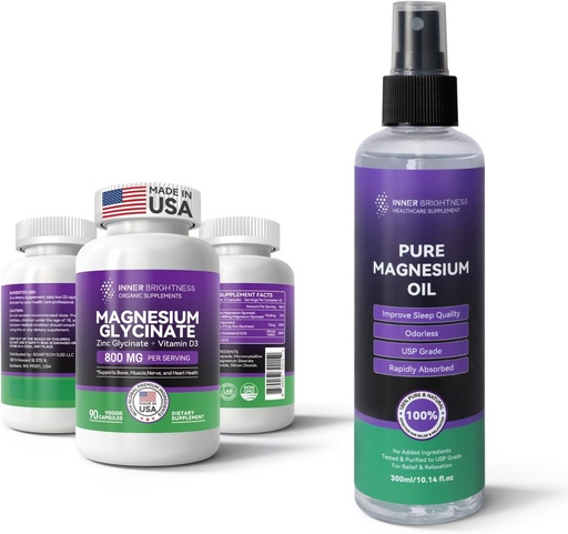 [BRSRAFL3DIBRSD34] Magnesi suplementari amb Zinc i Vitamina D3 i Petroli Magnesi per a Feet i Dorm