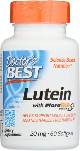 [BRSWIGA4OR5RA232] Doctor's Best Lutein for Eye Health - 20 MG (60 Softgels)
