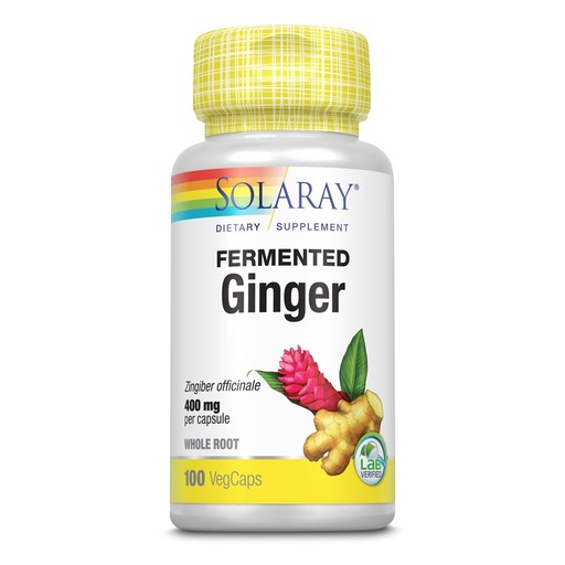 [BRSWGZ37DMMQIG3G] SOLARAY Fermented Ginger Root 400mg | 100 VegCaps