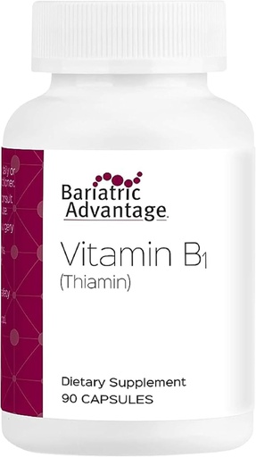 [BRSWIYI5DMJRAHTK] Vantaggio Bariatrico Vitamina B1 Thiamin - 100 mg Thiamin Mononitrate - Facile Digest - Progettato per i pazienti baratrici - Supporta la produzione di energia* - 90 Conte
