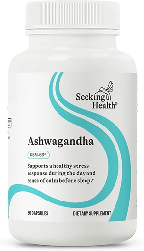 [BRSWICA2AAFBW33E] Seeking Health Ashwagandha Extract, Potent 467 mg Natural Ashwagandha with 5% Withanolide, Supports Balanced Mood, Focus, and Sleep, Vegan and Vegetarian (60 Capsules)