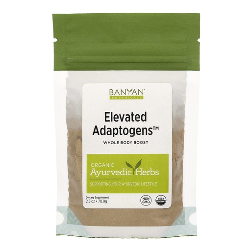 [BRSW2BAHCUNROEL7] Banyan Botanicals Elevated Adaptogens – Organic Superfood Powder with Moringa, Ashwagandha & Tulsi – Caffeine-Free Superfood Blend for Herbal Stress Relief* – 2.5oz – Non GMO Sustainably Sourced Vegan