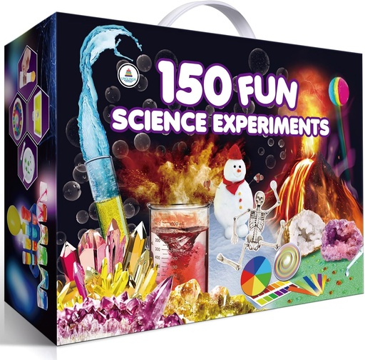[BRSROHYNOV5GEET5] UNGLINGA 150 Experiments Science Kits for Kids Boys Girls, S.T.E.M Kit Toys Gifts Ideas Birthday Christmas, Chemistry Break Geodes, Volcano, Physics Educational Activities Project