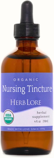 [BRSRAGL4CQPRAALJ] Herb Lore Organic Nursing Tinktúra - Folyékony laktáció támogatás cseppek, hogy növeljék a mell tejellátás Moringa és édeskömény - Görögszéna ingyenes szoptatás kiegészítés (4 fl oz)