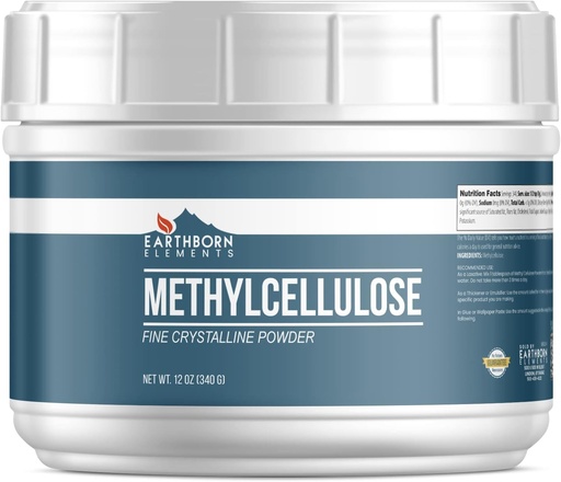 [BRSWGGABOYHA2FD5] Earthborn Elements Methylцелулоза (12 oz), No Emulsifiers Or Additives, Food Grade