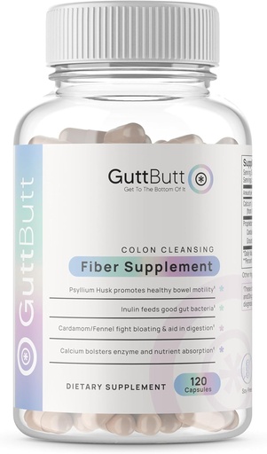 [BRSRAYYFB55R4DTB] Vegan Cleanliness Fiber Supplement | Helps Promote Digestive Regularity | Psyllium Husk, Inulin, Cardamom, Fennel Seed, Calcium Carbonate | Proprietary Formula | 120 Vegan Capsules