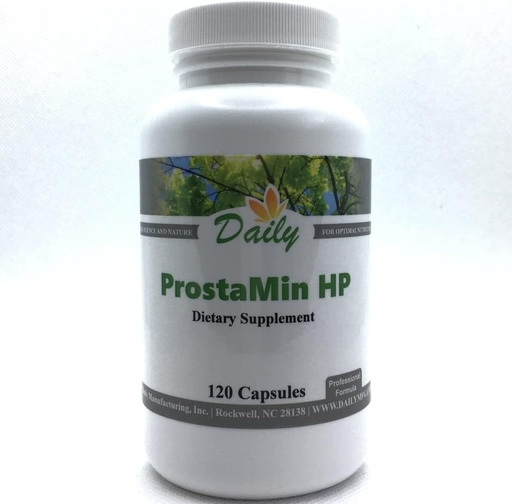 [BRSWGGQDAUDRSH33] Daily Manufacturing ProstaMin HP™ (Beta Sitosterol, Pygeum, Reishi Mushroom, Garlic Extract, Curcumin (from Tumeric) & Zinc)