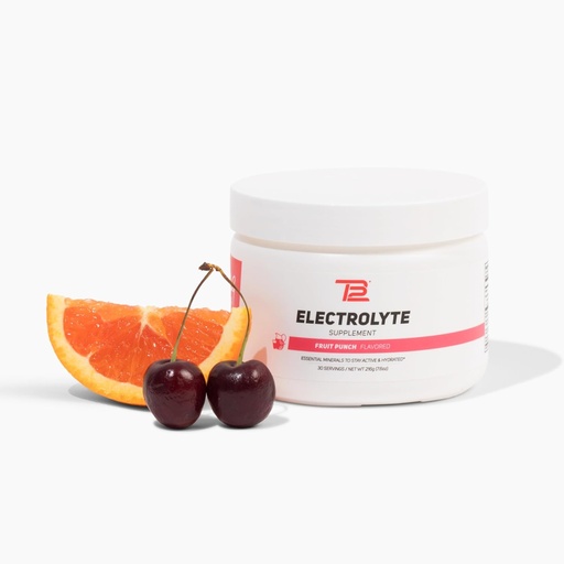 [BRSRAYYOC4DQOEYU] TB12 Electrolyte Powder Fruit Punch – Mineral-Rich Electrolyte Powder for Fast Hydration by Tom Brady - Natural, Low Sugar, Vegan, Gluten-Free, Easy to Mix - 30 Servings (1 Jar)
