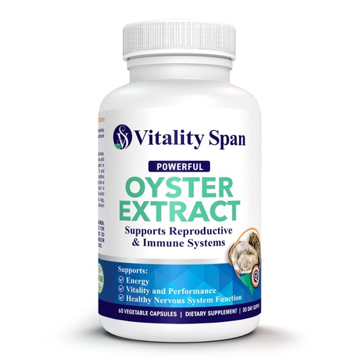 [BRSW2CYOOF6BU3TU] Oyster Extract - Pure, Highly Concentrated Supplement for Men & Women – Supports Energy & Immune Boost; Zinc, Taurine, Amino Acids, and Vitamins, 500 mg, 60 Veg Capsules, Made in USA