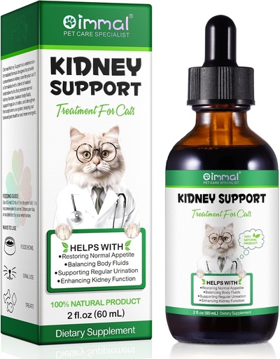 [BRSRAFAYABYAKDT7] ALIVO Liver Support for Cats, Liver and Kidney Support for Cats with Natural Herbal Extract Helps Balance Cats Liver & Kidneys Health, Natural Pet Herbal Supplement for Cats - 60 ml
