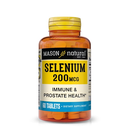 [BRSWIZT2OIBGGFDE] Mason Natural Selenium 200 mcg - Antioxidant Supplement for Immune Support & Prostate Health, Essential Trace Mineral, 60 Tablets