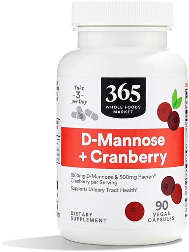 [BRSWGZQBPN4BQD3F] 365 由全美食品市场,D-Mannose With Cranberry, 90 Counter 提供