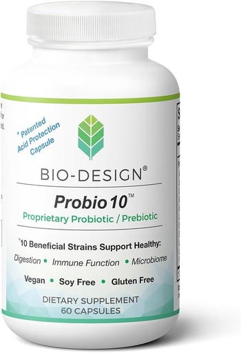 [BRSWGELQOAOQE2D6] Probio10 - Daily Probiotic & Prebiotic תוסף - 10 מיליארד CFU, 10 Beneficial Strains Aid in Digestion, Regularity, Immune Function, and Gut Health - 60 Acid-Resistant כמוסות