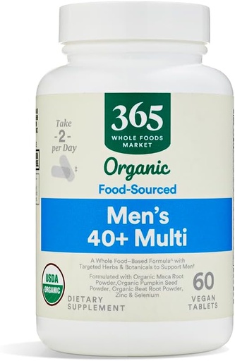 [BRSWYBICCUFAO335] 365 by Whole Foods Market, Vitamin Multi Mens Food Cultured 40 Plus, 60 Cuenta