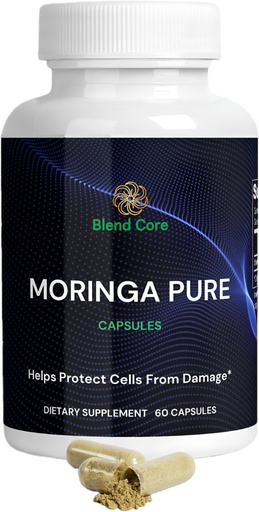 [BRSROGD6BBYBMGT3] Moringa Antioxidant kapslar - Natural Moringa Oleifera - 800 MG Energy, Metabolism och Immune Support.