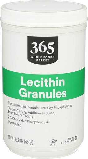 [BRSWGZQBOYCQ22DD] 365 by Whole Foods Market, Lecithin Granules, Vegan, 15.9 Ounce