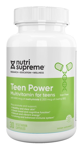 [BRSRMAIEAUHRUH32] Nutri Supreme Teen Multivitamin for Boys and Girls 12-17, Best Kosher One Per Day Teen Vitamins, Formulated for Teen Development and Immune Health, 30 Capsules
