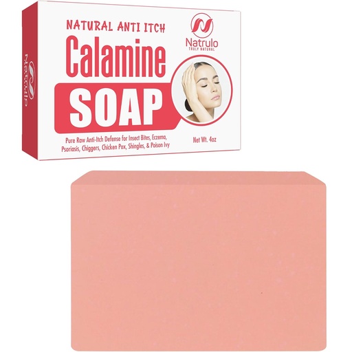 [BRSWYZD7OYPWAGTG] Natural Fast Acting Itch Relief Soap Bar - Calming Calamine Soap for Itchy Skin, Insect Bite, Eczema, Ivy Rash, Chicken Pox - Pure Raw Anti-Itch Defense Cleansing Skincare - Made in USA