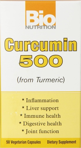 [BRSWIFILCJ5GA2T2] Bio Nutrition Curcummin 500 Vegi-Caps, 50 Count