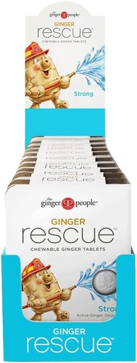 [BRSWKZTROZ5WA33M] The Ginger People Ginger Rescue Chewable Tablets Drug Free Digestive Health, Strong Ginger Flavor, 0.55 Oz, 240 Tablets, (Pack of 10)