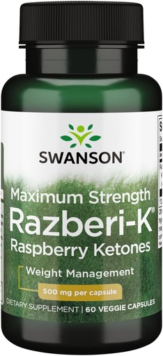 [BRSWIEAOOUBGAD3O] Swanson Résistance maximale Razberi-K 500 Milligrammes 60 gélules