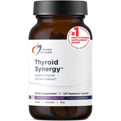 [BRSWIYQ7DIIRMELI] Designs for Health Thyroid Synergy - Thyroid Support Supplement with Iodine, American Ginseng, Selenium, Zinc + Manganese - Vegan Thyroid Vitamins, Gluten Free (120 Capsules)