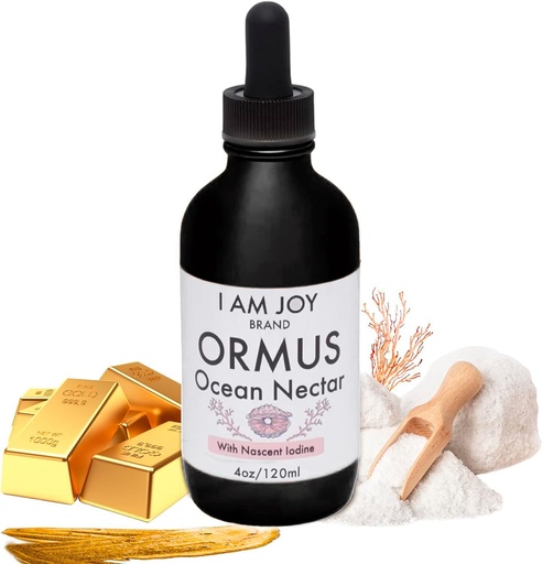 [BRSW22YNCEJWY3A3] I Am Joy co. Ormus Ocean Nectar Monoatomic Gold with Iodine Designed to Decalcify the Pineal Gland, Support Thyroid and Increase Feelings of Alertness, Clarity of Thought and Energy 4oz