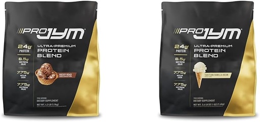 [BRSRAYYYCJ5GE3IY] Pro JYM Protein Powder Barreja amb Whey, Casin, Llet i Egg Isolats - Rocky Road i Tahita Vanillaan Bean Flavors, 4.3 lb i 45 Servings