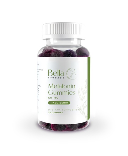 [BRSRMZT7DIFBODI6] Bella High Dosage Melatonin Gummies | 60mg Per Serving | Natural Strawberry, Elderberry & Blueberry Flavor | Potent Extra Strength High-Dose Formulation