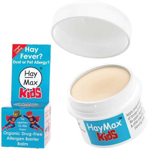 [BRSWKFDRCV7R6AL4] HayMax Allergen Barrier Balm for Kids, 0.17 fl oz (5ml), Organic, Natural & Non-Drowsy, Children Hay Fever Allergy Relief - Traps Pollen, Dust & Pet Allergen - Ragweed & Cedar