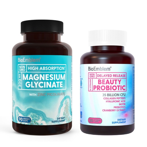 [BRSRAZIBBEHA2CD4] BioEmblem Magnesium Glycinate with Zinc and Beauty Probiotics