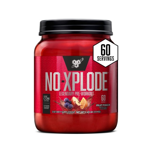 [BRSWIGITBUDA2HLK] BSN N.O.-XPLODE Pre Workout Supplement with Creatine, Beta-Alanine, and Energy, Fruit Punch, 60 Servings, 2.45 Pound (Packaging May Vary)