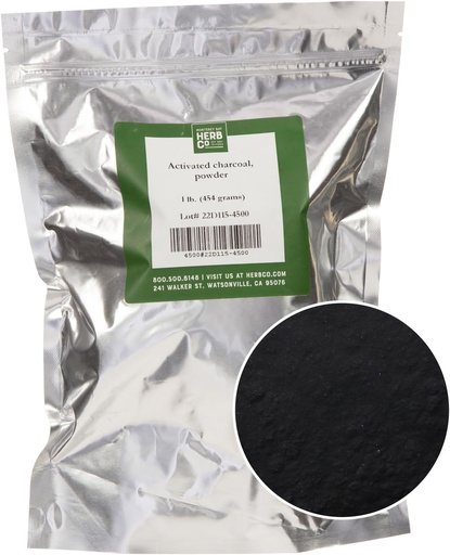 [BRSRAFAEDECRYG3A] MONTEREY BAY HERB CO. Activated Charcoal Powder | Use for Body Care, Face Masks, Toothpaste (1lb)