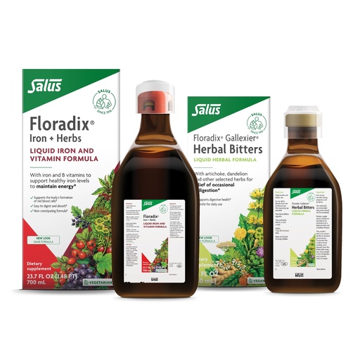 [BRSRAHA7OIIQYDTA] Floradix by Salus Gallexier Herbal Bitters (8.5 oz) & Iron & Herbs (23.7 oz) Bundle - Herbal Bitter for Digestive Support* - Iron Supplement for Healthy Energy Support*
