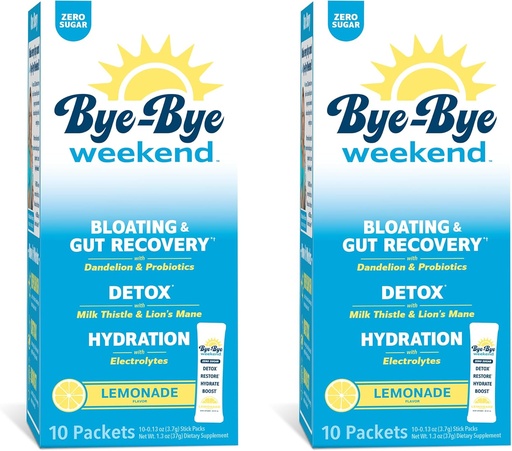 [BRSROZT2C4NRMDL5] Detox Drink Mix w/Electrolytes - turpoamiseen, toipumiseen, väsymykseen, aivosumuun - Probiootit, leijona Mane, Milk Thistle - Zero Sugar Lemonade - 20 pakkaus