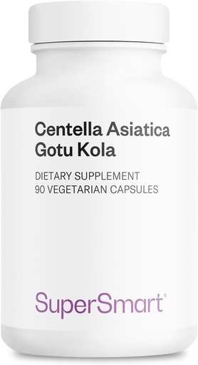 [BRSWIHQZBECGCAAZ] SuperSmart - Centella Asiatica 180mg per Day - Gotu Kola Extract Supplement | Non-GMO & Gluten Free - 90 Vegetarian Capsules