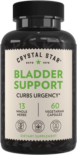 [BRSWIYT3PMCQIFTM] Crystal Star Bladder Destek (60 Capsules) – Sağlıklı Suç Fonksiyonları için Herbal Supplement - Cranberry, Dandelion & Fenugreek - Overactive Bladder and Incontinence - Non-GMOMOMO